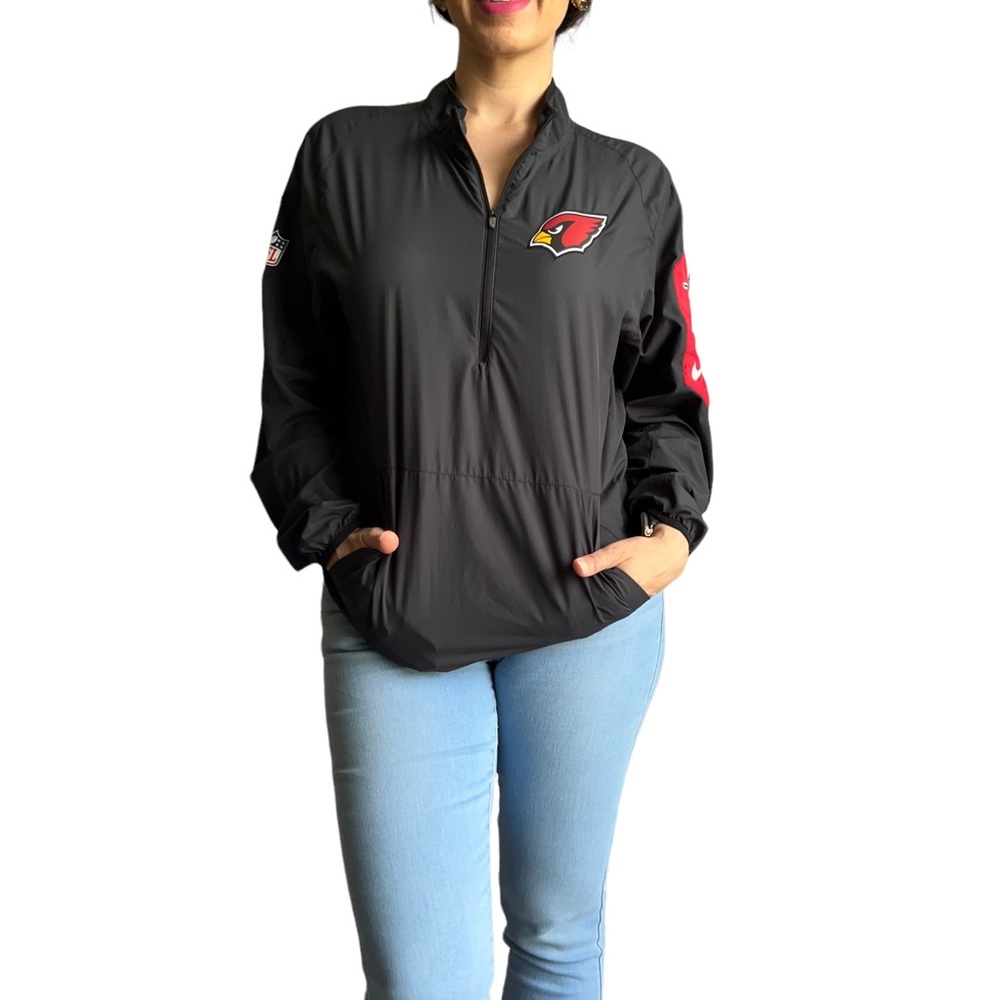 Nike Unisex NFL Arizona Cardinals 1/4 Zip Pullover Windbreaker Jacket Small size